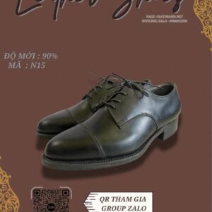 Giày Da Nam Màu Đen Cá Tính