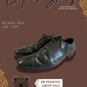 Giày Da Nam Màu Đen Phong Cách