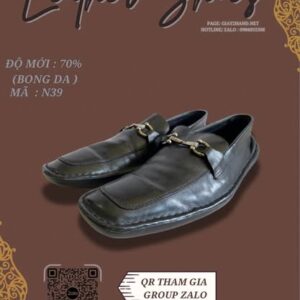 Giày Da Nam Màu Đen Cá Tính