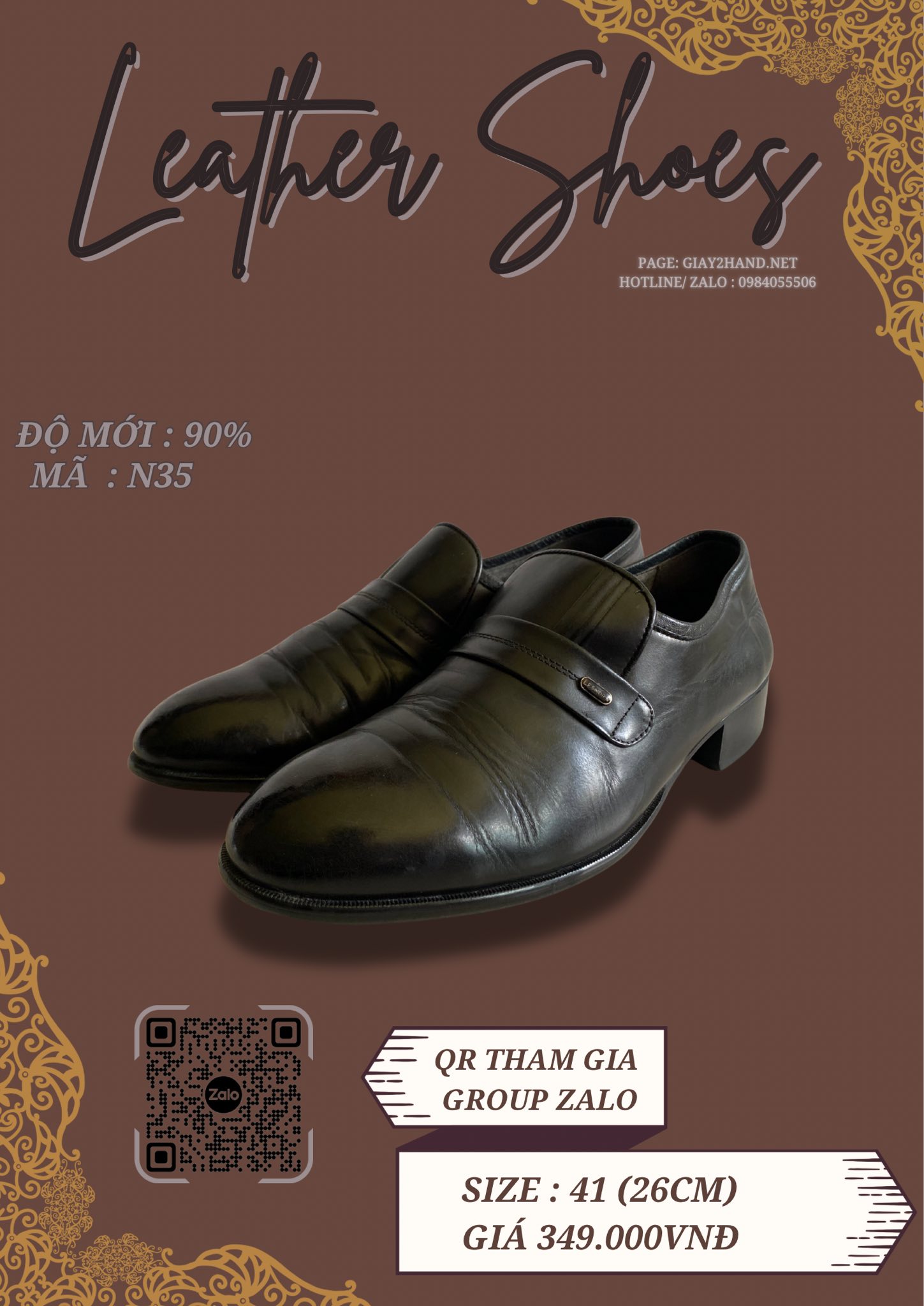 Giày Da Nam Màu Đen Sang Trọng Giày Da Nam Màu Đen Sang Trọng