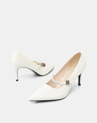 giày cao gót pump gót thanh phối quai trang trí, từ phân khúc bình dân đến cao cấp