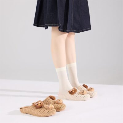 dép sục mèo bông giả đan thoáng khí đã ghi điểm tuyệt đối nhờ thiết kế cực kỳ dễ thương